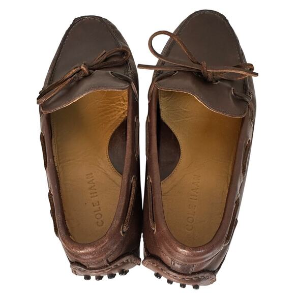 Cole Haan Grant Canoe Camp Moc Mens Sz 8 M Slip On Loafer Moro Brown Leather EUC - Picture 16 of 16